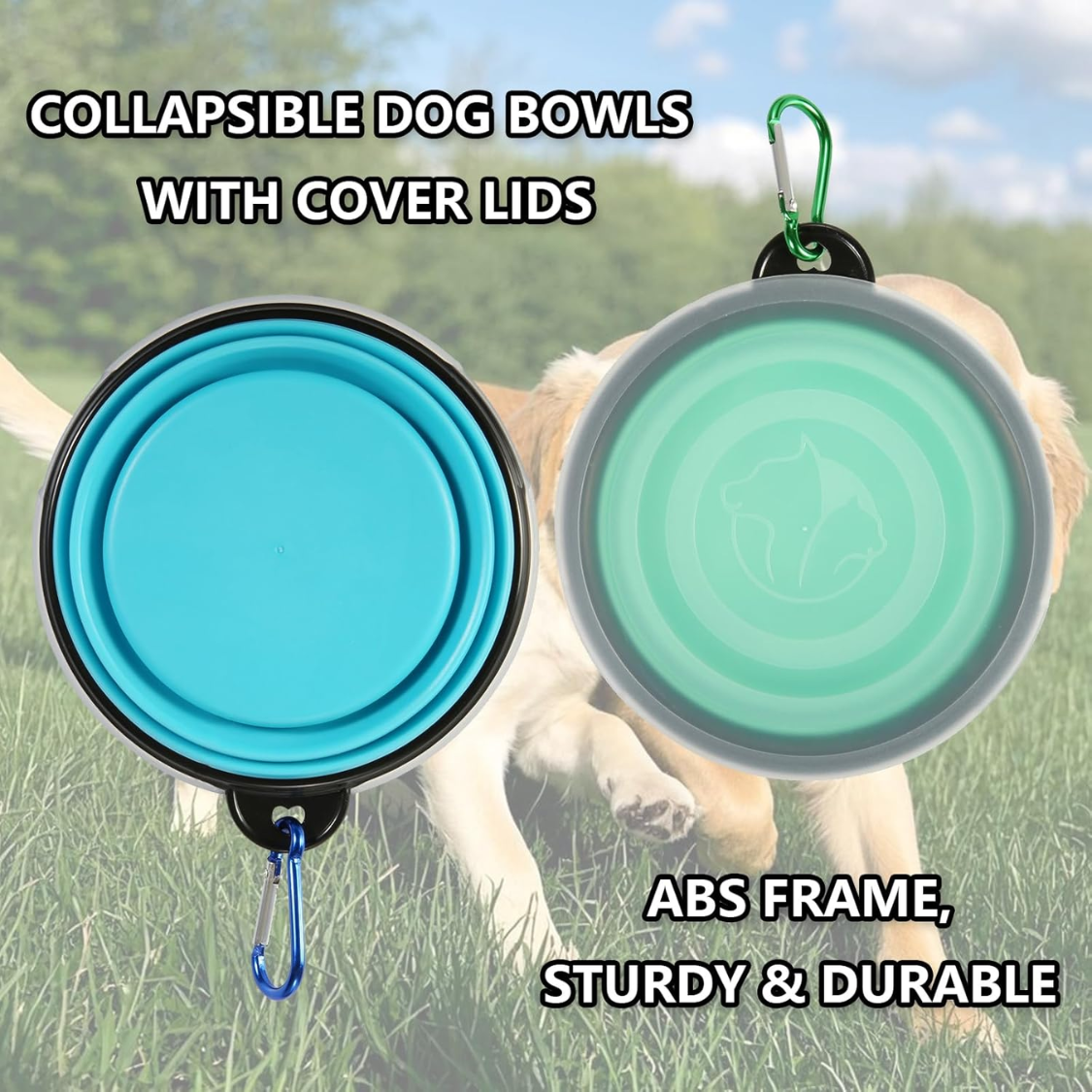 Bol collapsible avec couvercles