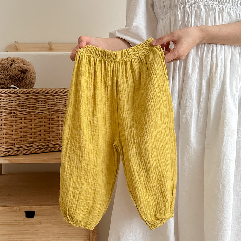Pantalon pyjama pour filles en coton mince