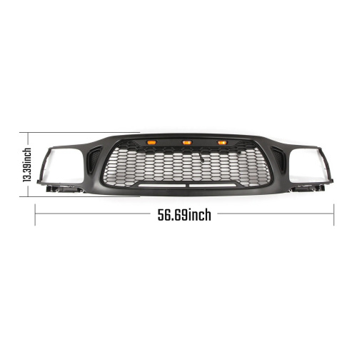Grille avant convient pour Tacoma 2001 2002 2003 2004 Avec Amber LED Accent Lights Matte Black