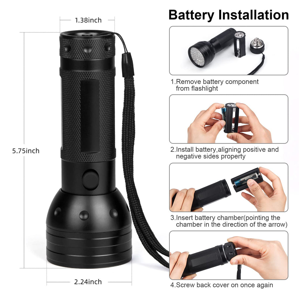 Lampe de poche UV Lumière noire