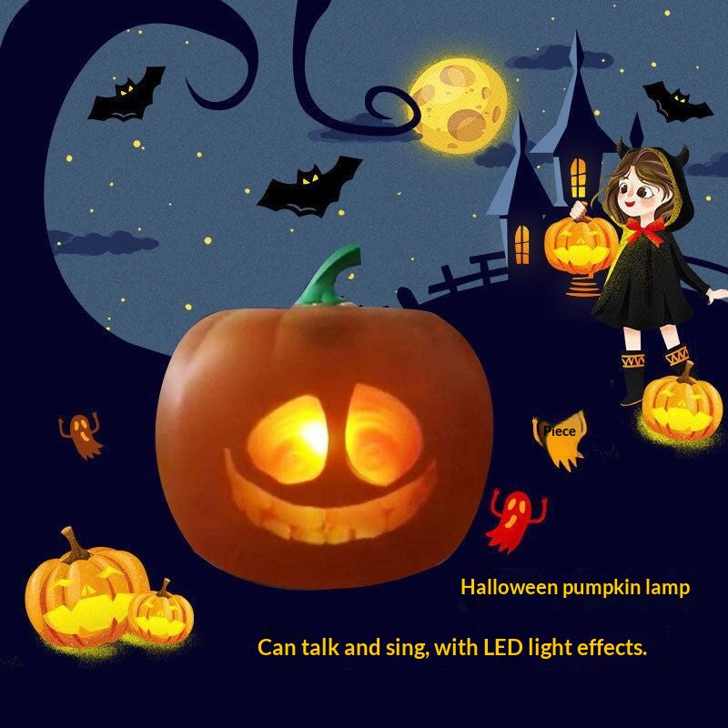 Un Jack-o-lantern avec une personnalité qui peut parler et chanter