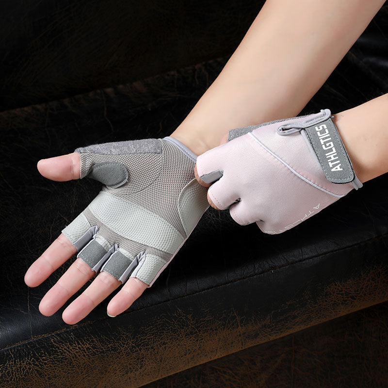 Cyclisme Fitness en plein air demi-doigt Protection solaire Pêche Gants minces en soie de glace