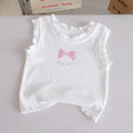 T-shirt pour vêtements de dessus sans manches de couleur Candy