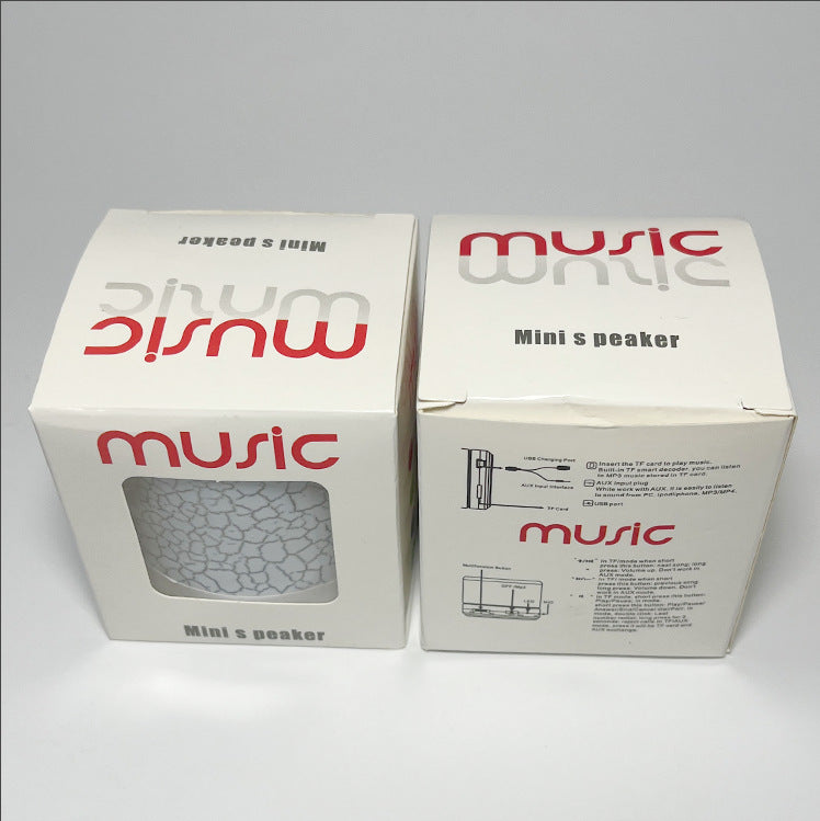 A9 Mini haut-parleur Bluetooth craqué - Portable sous-woofer avec lumière LED