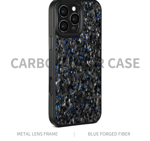 Boîtier de téléphone en métal noir forgé fibre de carbone