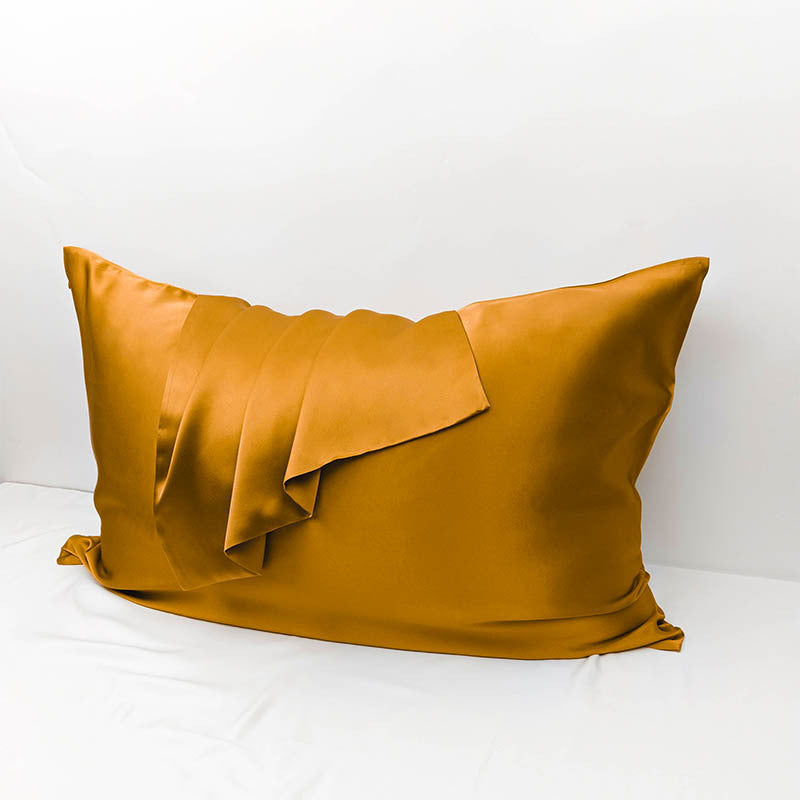 Coussin en soie à double face polyvalent de couleur unie