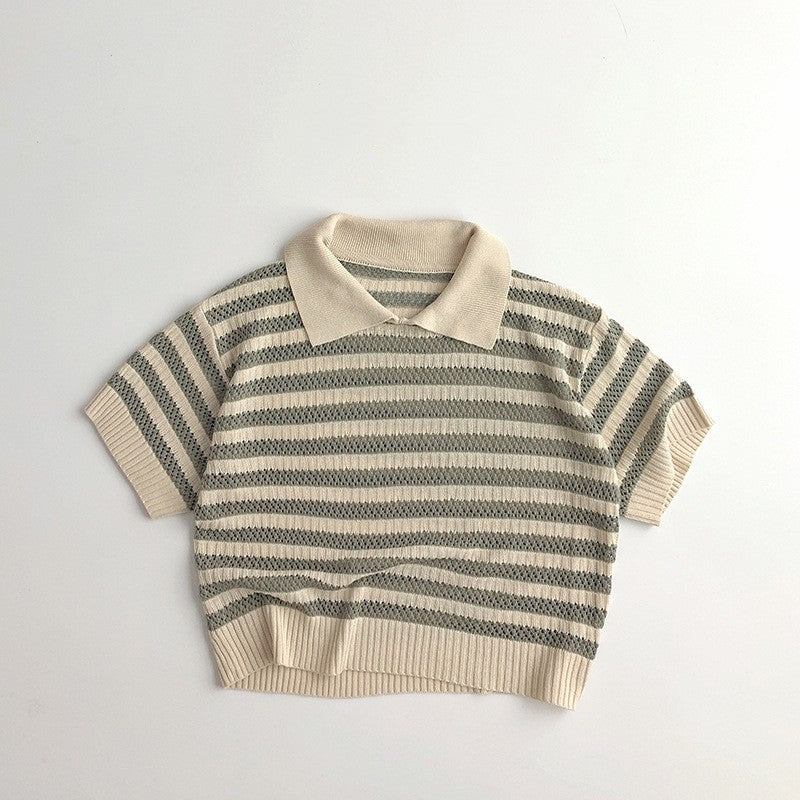 T-shirt à manches courtes de style Western Hollow pour enfants