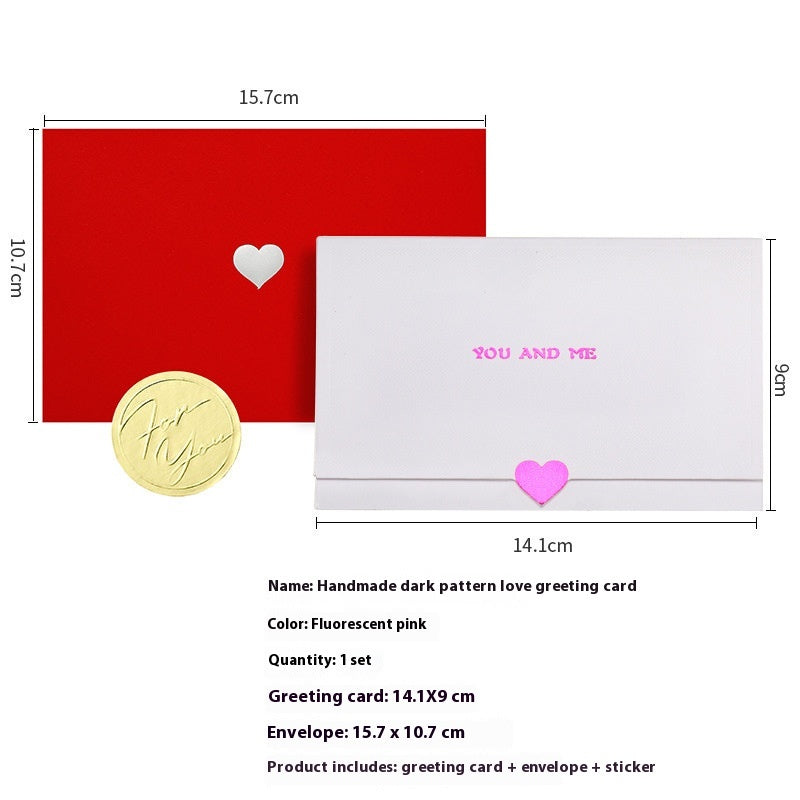 Motif noir fait main Bénédiction Carte de voeux pliante manuscrite