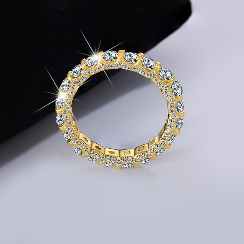 Anneau de Moissanite en Argent Sterling pour femmes