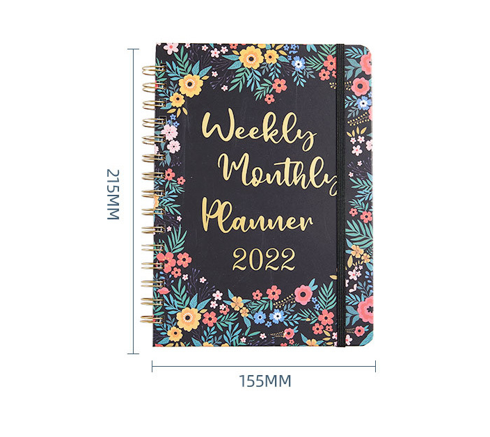 Calendrier annuel A5 Coil Notebook Livre anglais