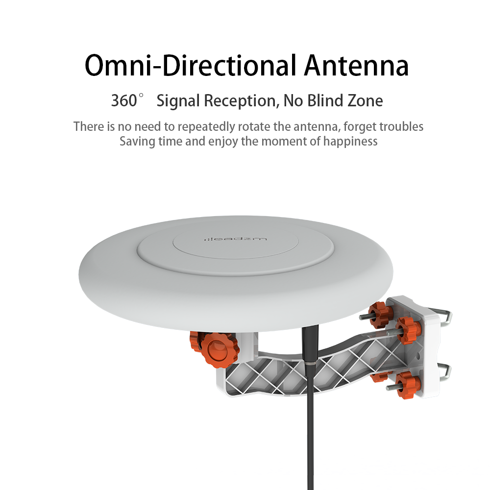 TA-A1 360 Degree Direction TV Antenne UV double bande 47-860 MHz 15-18dB HD Outdoor