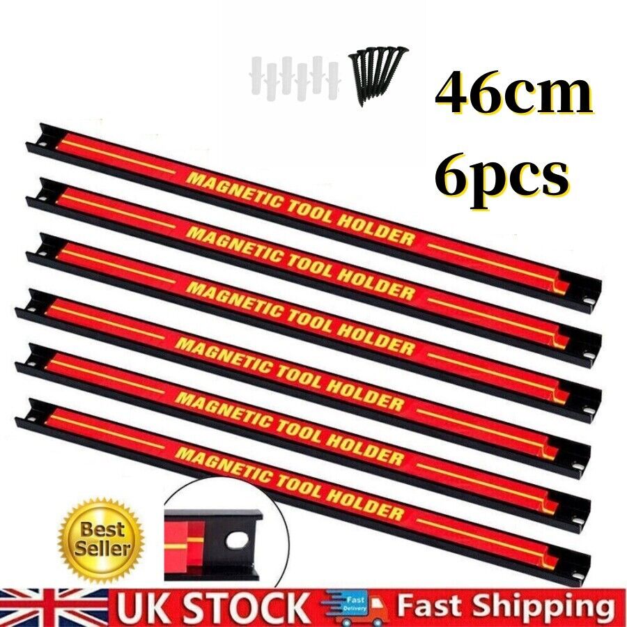 6x18 Barre magnétique de stockage porte-outils lourds Rack Garage Wall Holder Bandes