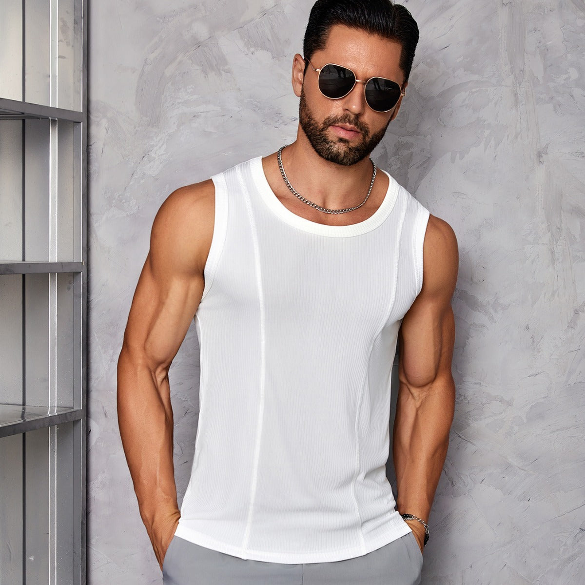 Texture combinée Veste surdimensionnée pour les hommes Sports d'été Loisirs