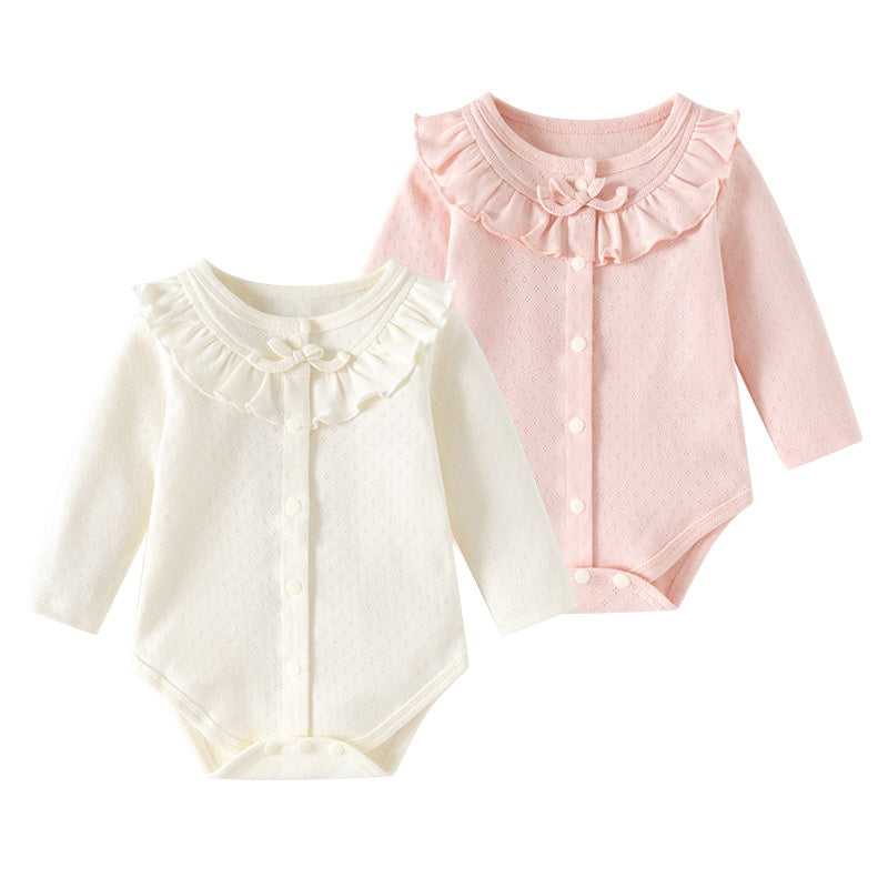 Bébé Romper Sweet Jacquard Pure Cotton Crawling costume de style princesse