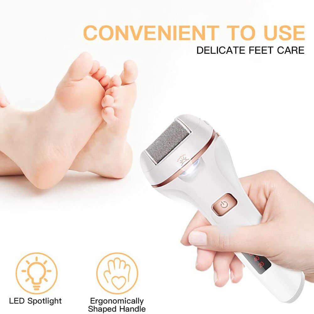 Fichier de pied électrique Rechargeable Callus Hard Skin Remover Pieds Pédicure 2 Vitesses