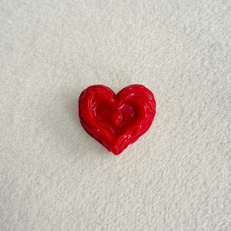 Perles de coeur en acrylique brillant solide