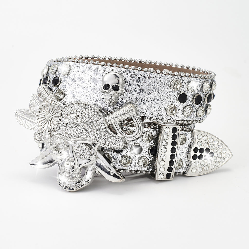 Ceinture de mode Punk Pirate de Strass Punk
