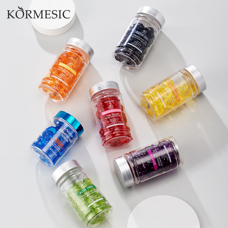 KORMESIC Huile Marocaine et Aloe Vera Huile Multivitamine Cheveux E Sence pour le commerce extérieur 1ml 40 Ca