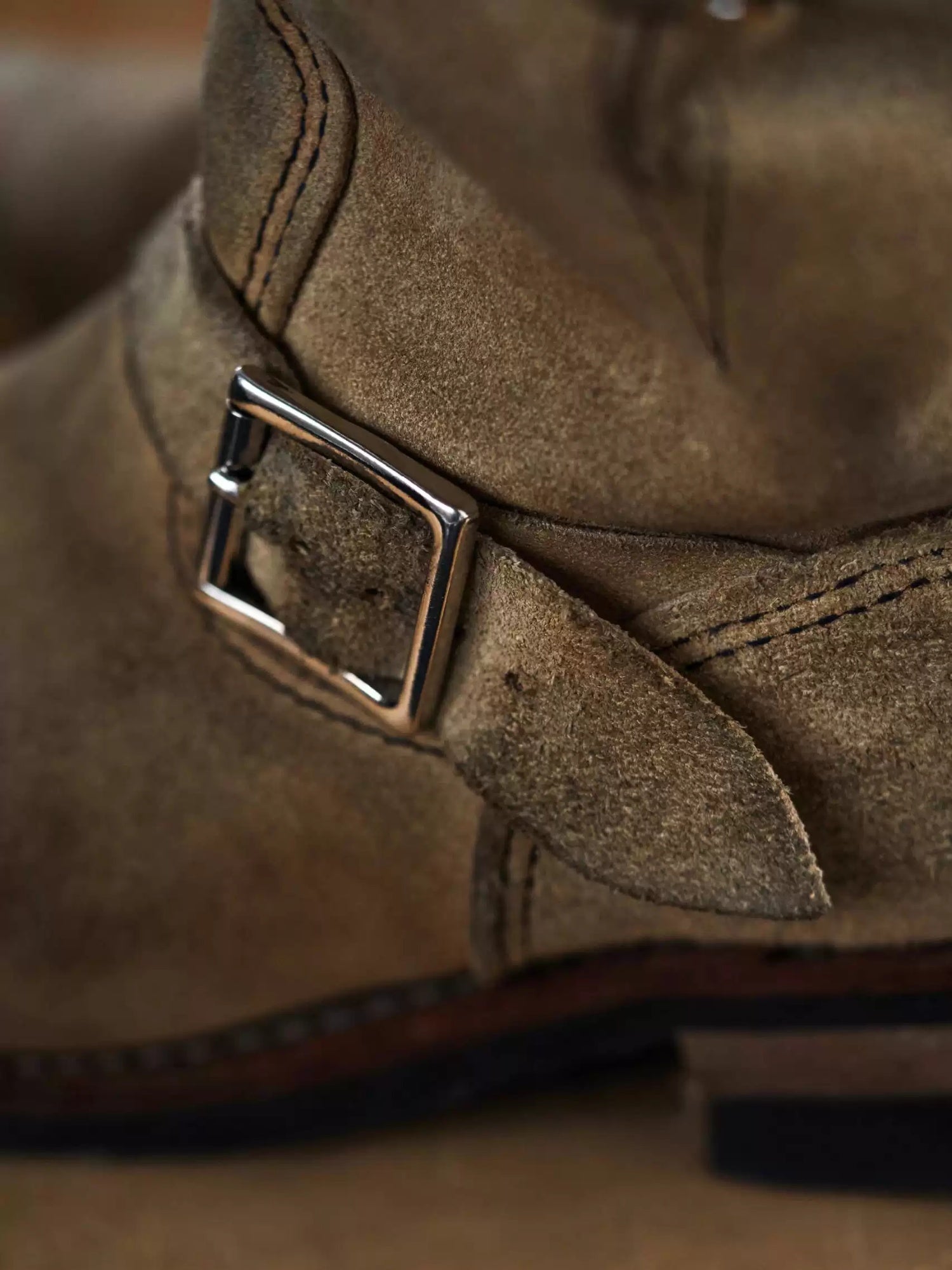 Bottes d'ingénieur en cuir décontraction rétro