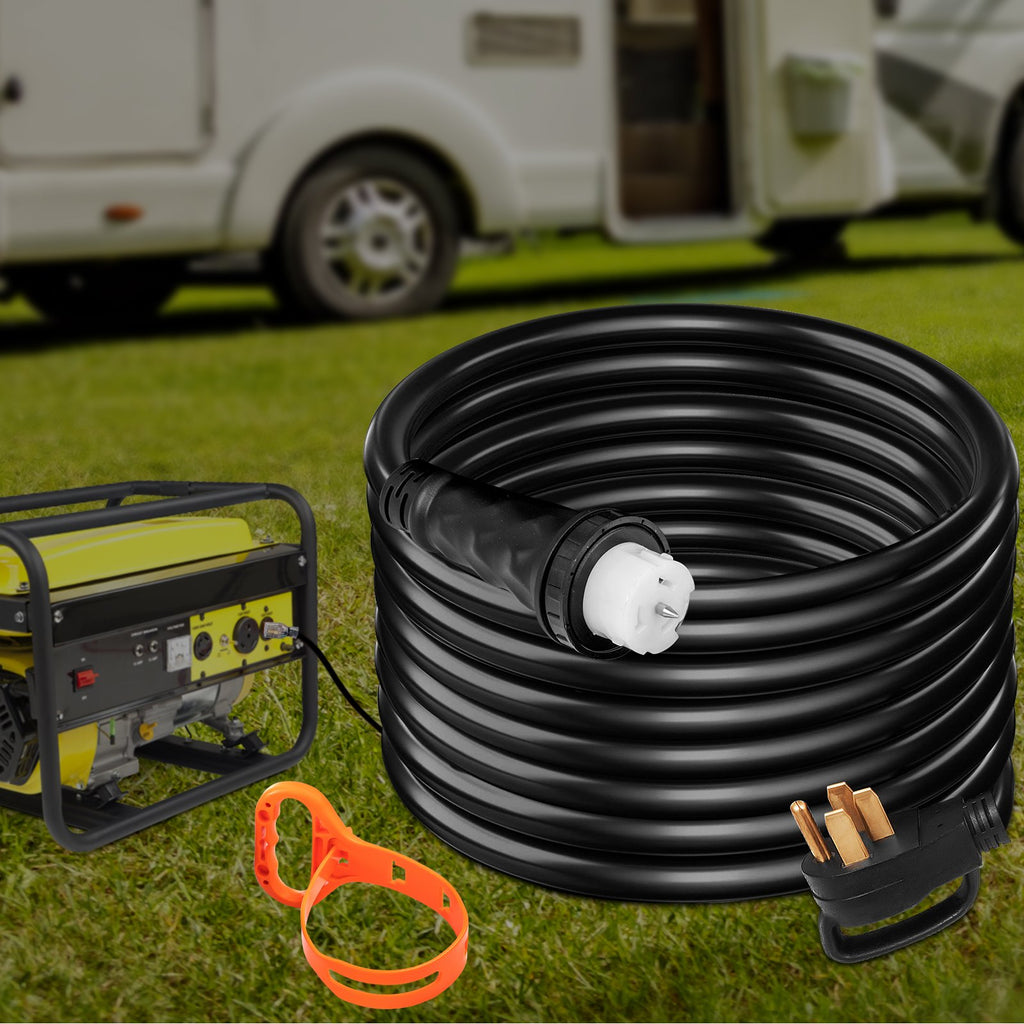 VEVOR 50Ft 50 Amp générateur d'extension câble STW générateur câble 125V 250V générateur de puissance Co