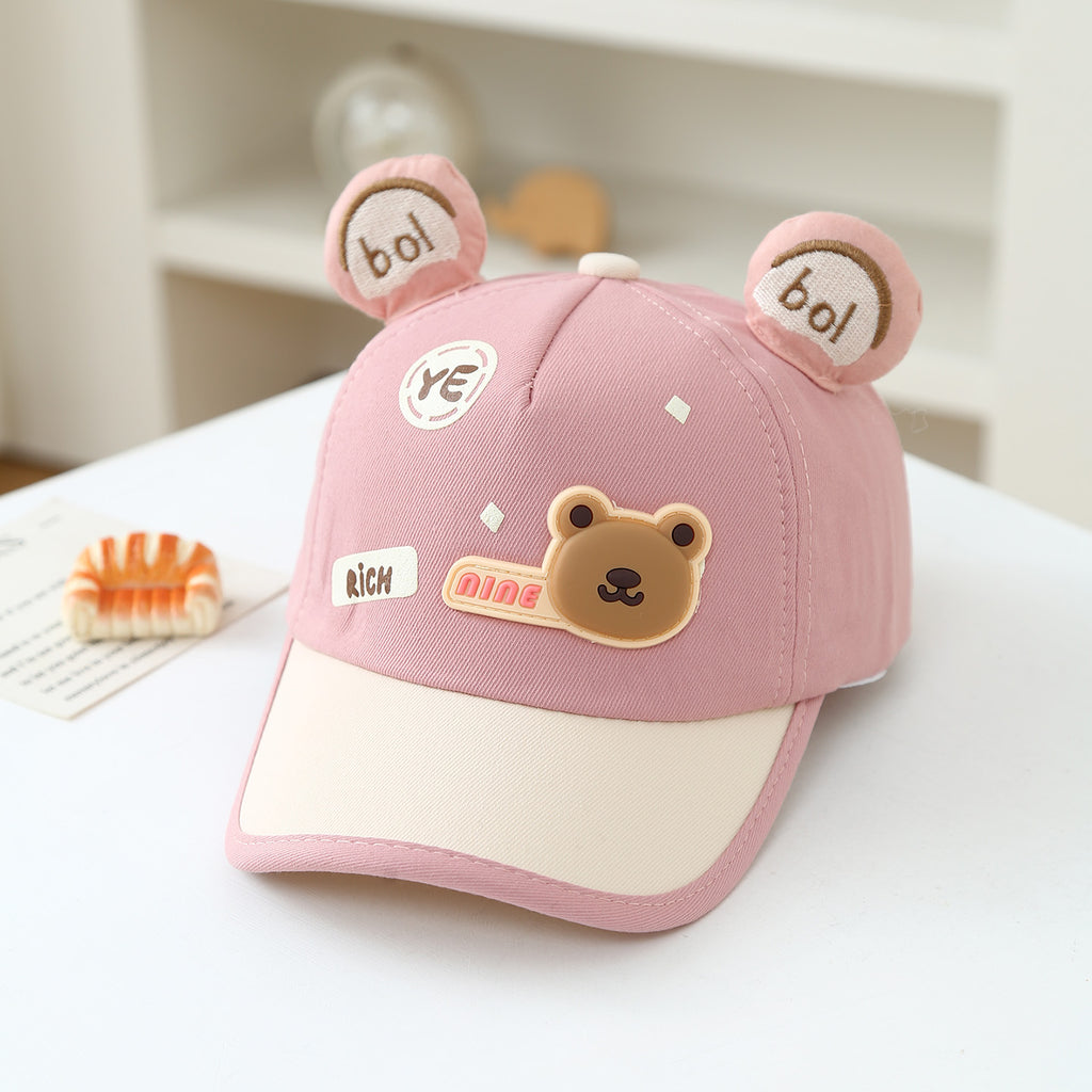 Caricature d'été YE Petit ours 3-6 ans vieux garçons et filles chapeau pour les voyages en plein air