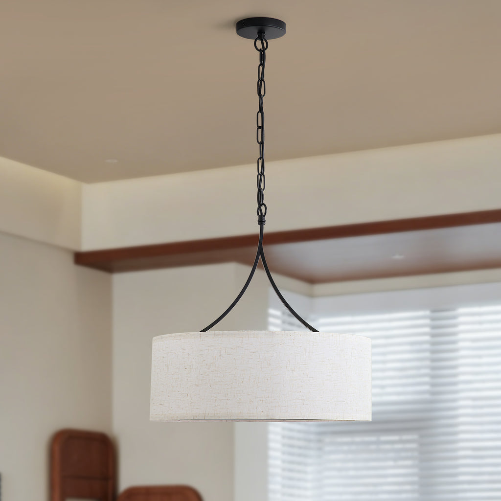 Lumière de pendentif moderne en tissu 3-Light