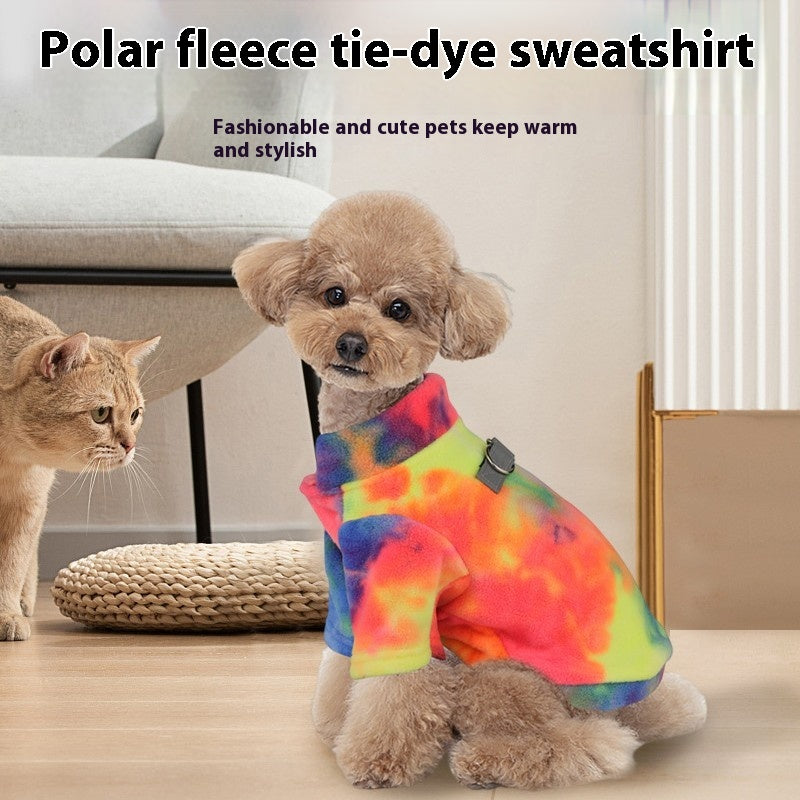 Tie Dye Puppy Clothes Automne Et l'hiver