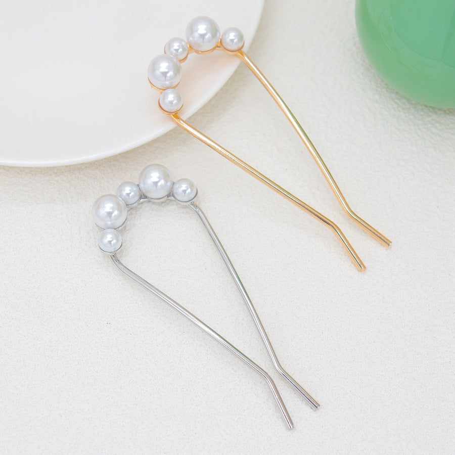 Fashion All-match simple Perle U en forme de boucle de cheveux