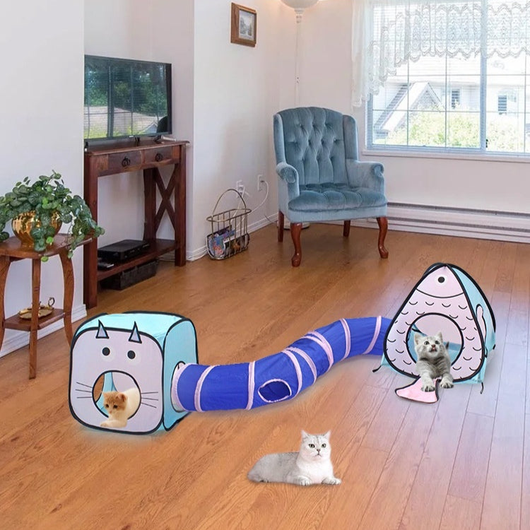 Tunnel de chat de tente pliable pour animaux de compagnie