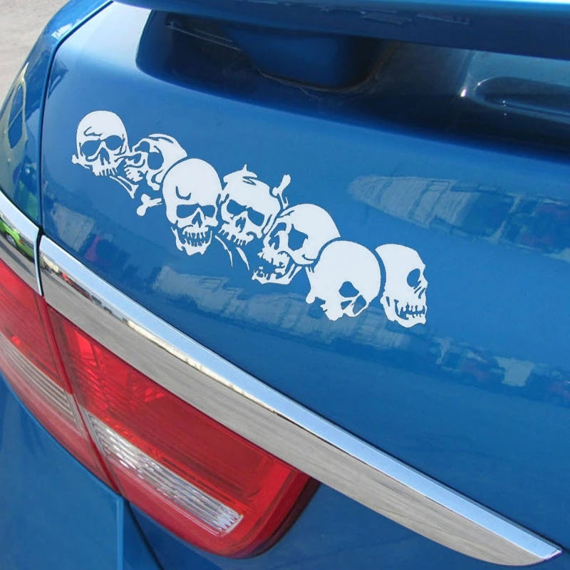 Stickers Bumper Réflexion Moto Électrique Voiture Horreur Bumper Stickers Crâne d'Halloween