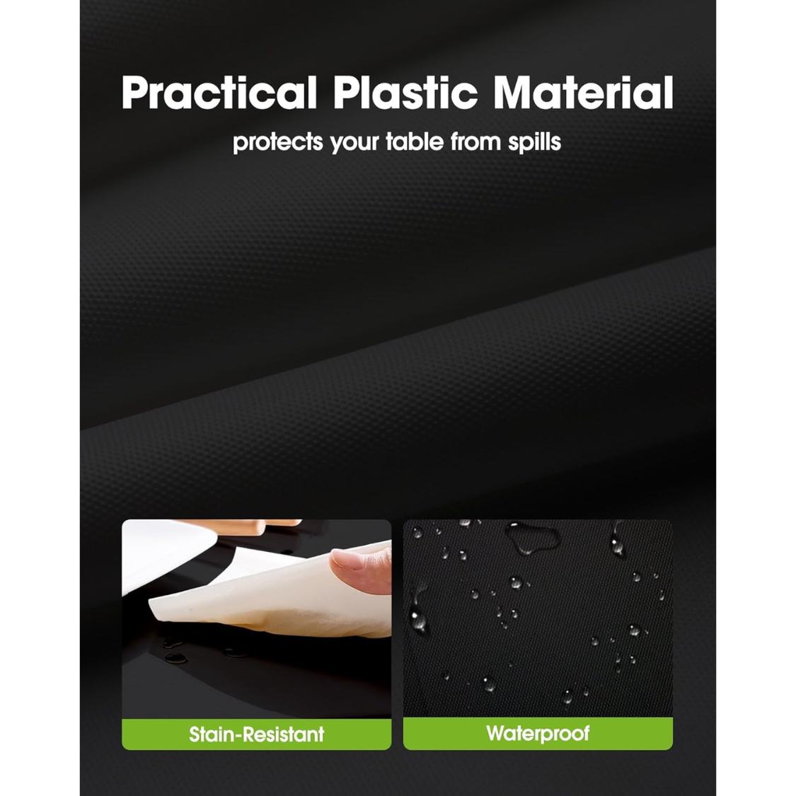 Tissu de table en plastique jetable 10 Pack