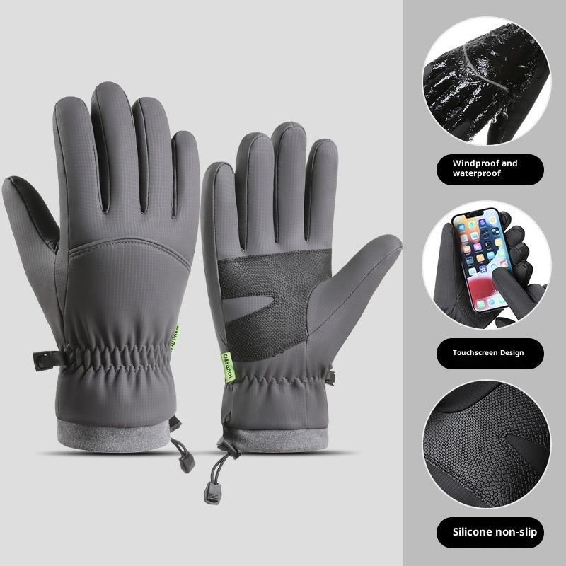 Gants imperméables épais et résistants au froid doublés de polaire