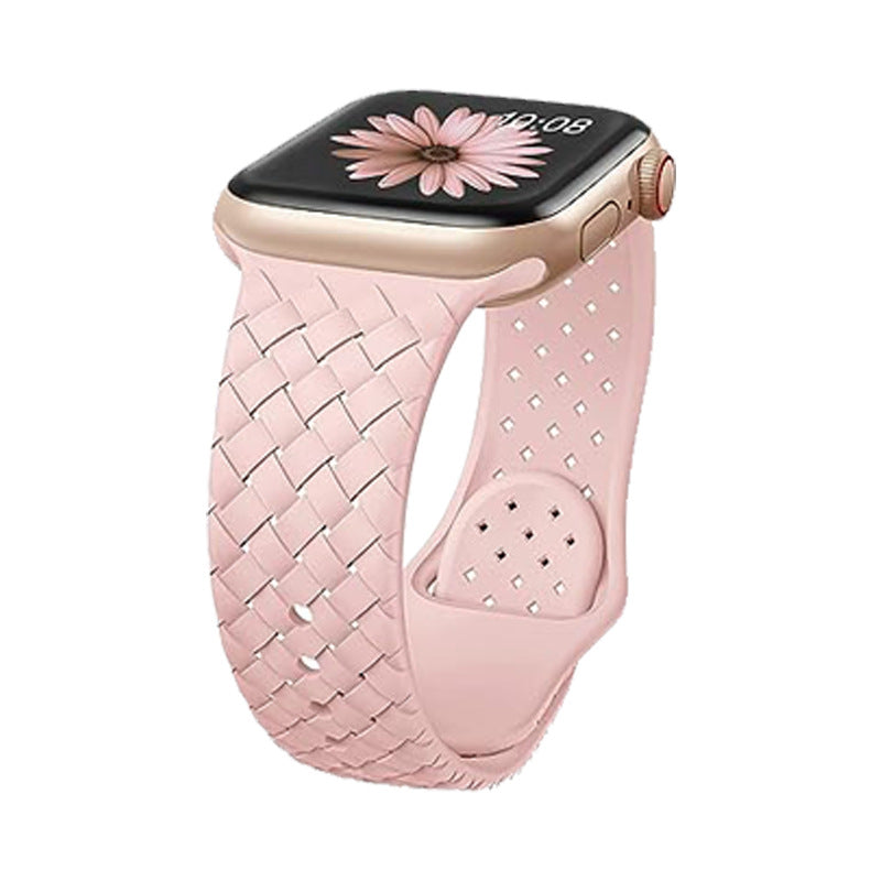 Bracelet de montre en silicone motif tissé