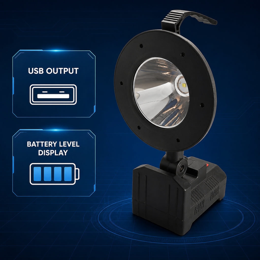 Fonction de la banque de puissance de l'affichage de batterie rechargeable solaire LED Lumière de déluge W872B Sortie