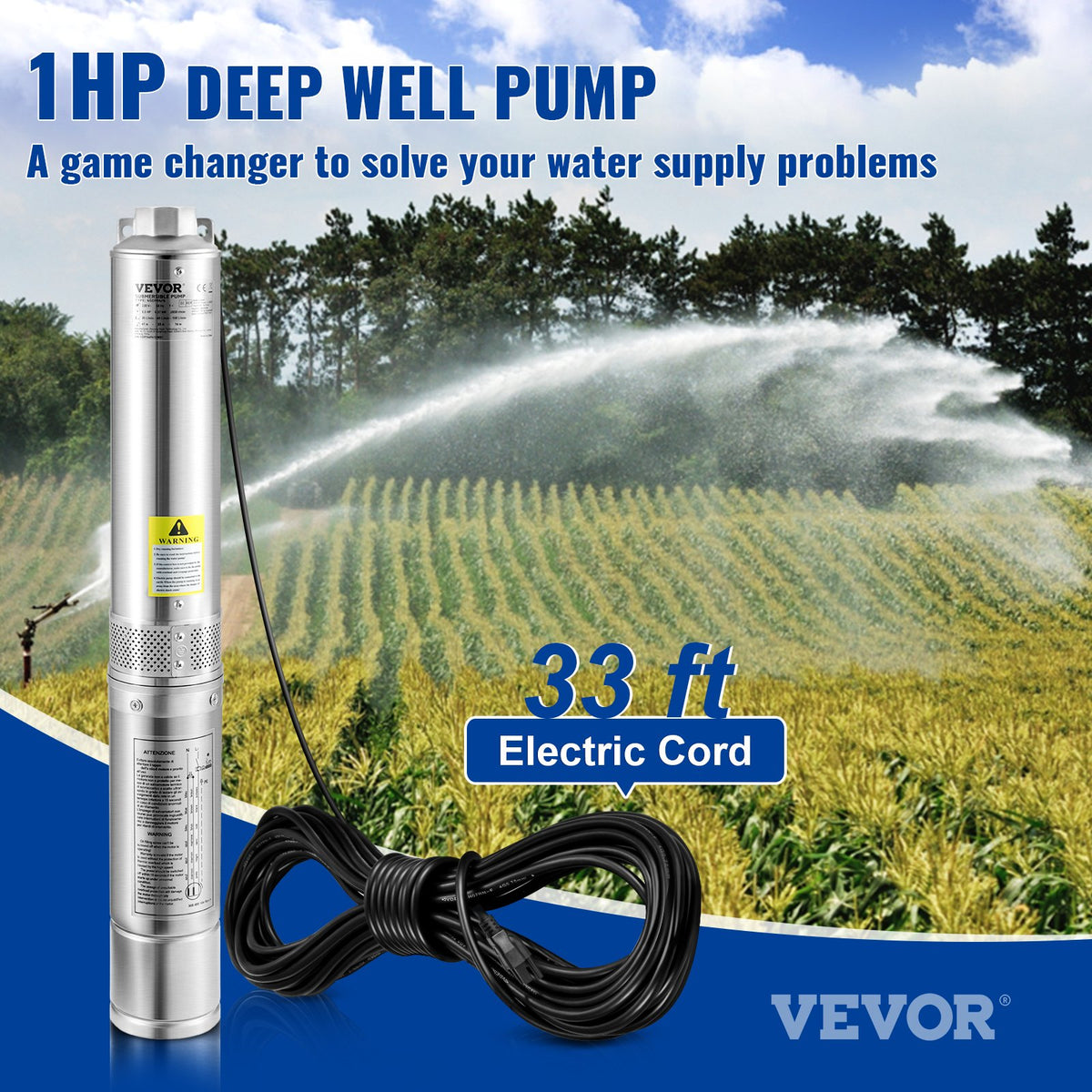 Pompe submersible à puits profond