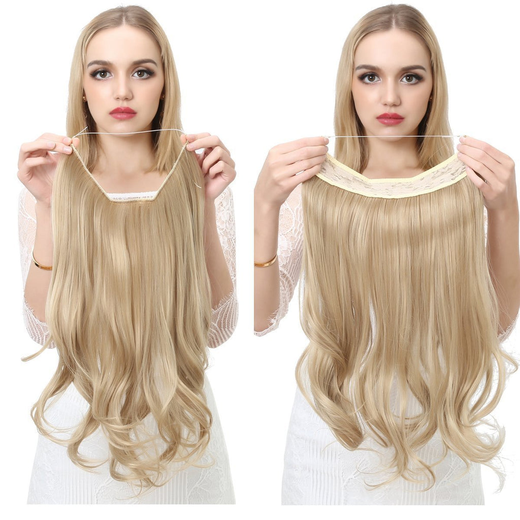 Ligne de pêche pour femmes Grande vague Multicolore Gradient Hair Extensions