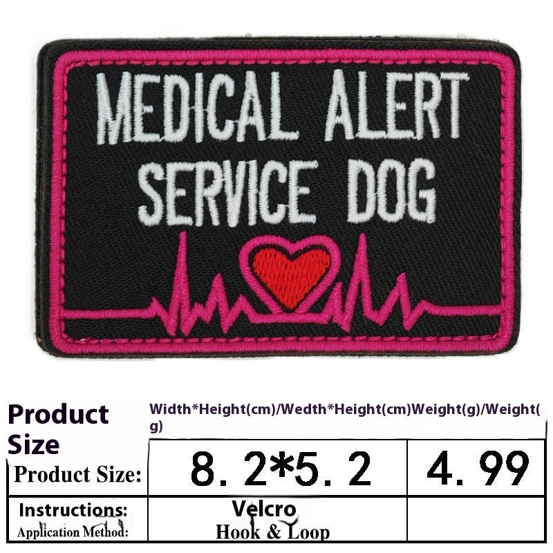 Accessoires de chien de chien Brodé Velcro Vêtements de chien Sticker décoratif Broderie informatique