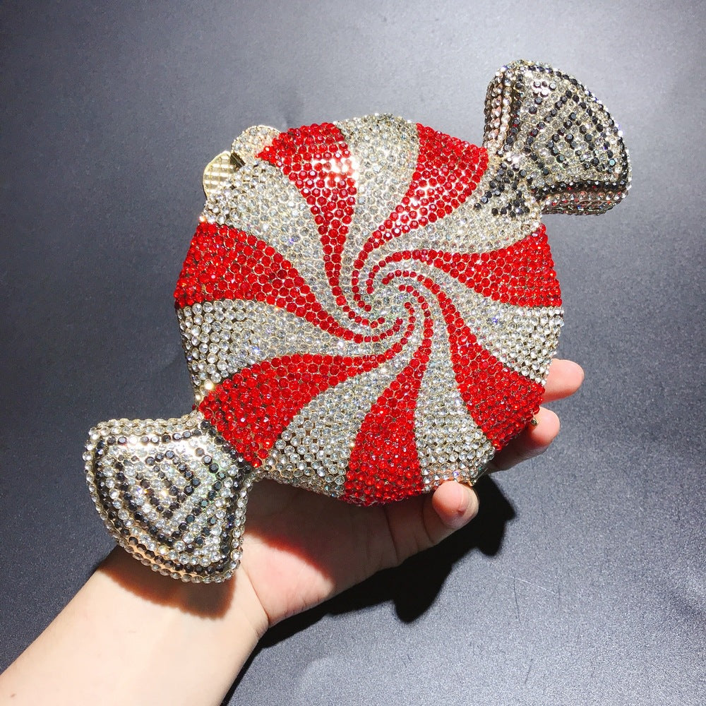 Clutch diamant en forme de boîte de diamants pour femmes