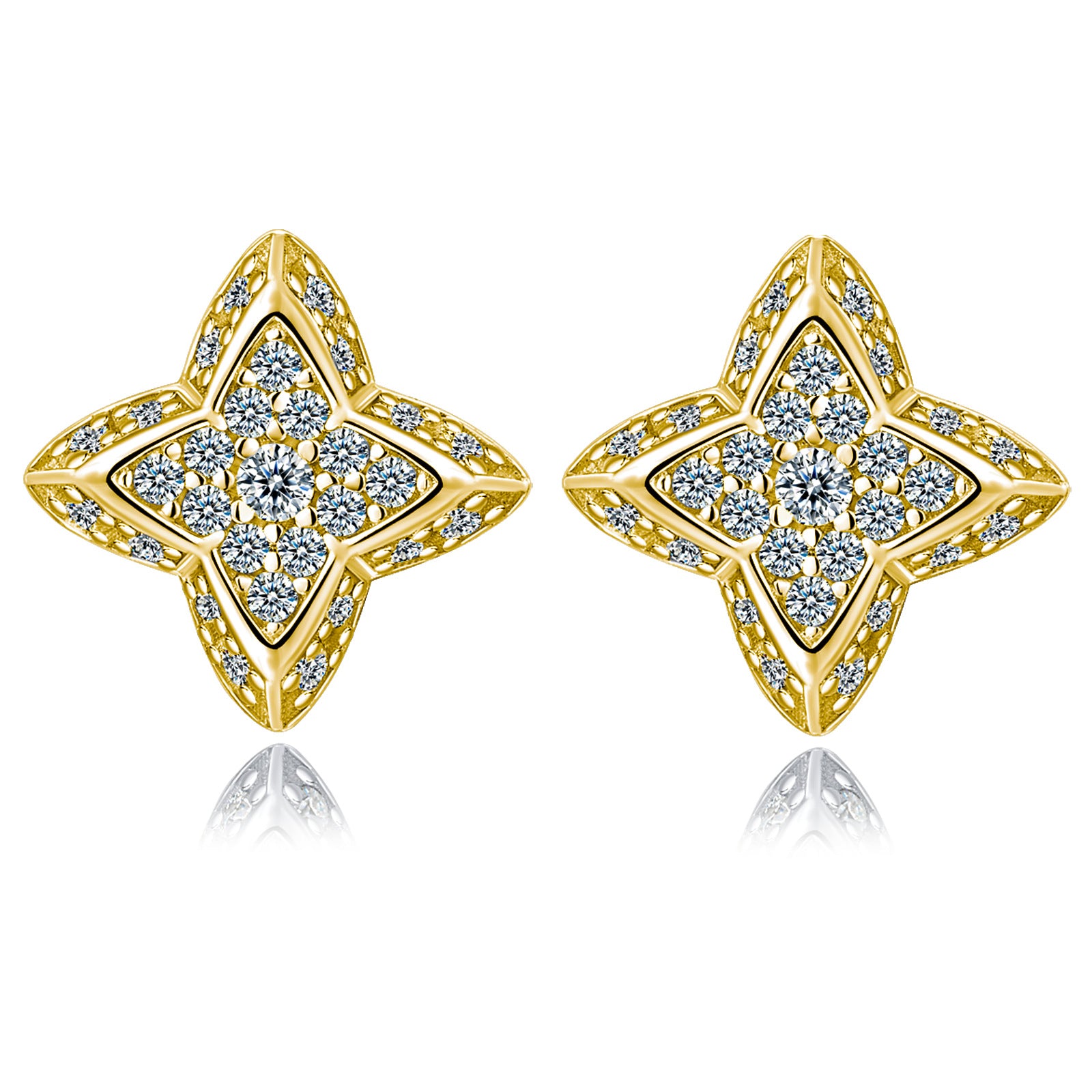 S925 Boucles d'oreilles Sterling Silver Sterling Star Stud