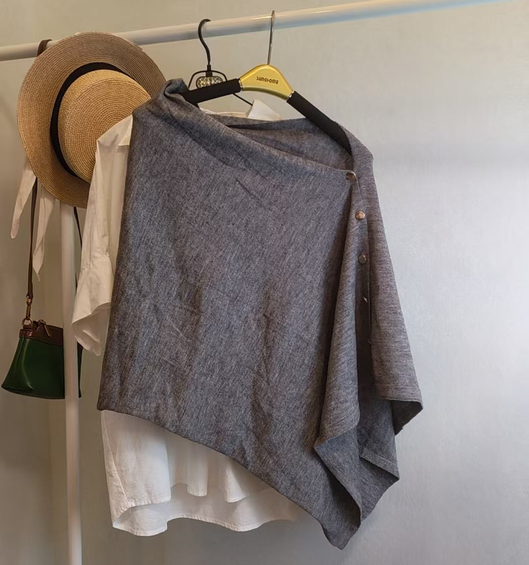 Châle polyvalent Slouchy Knit Vintage Femmes avec un toucher sophistiqué