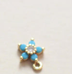 Pendentif à fleurs cinq-pieds avec incrustations de Zircon
