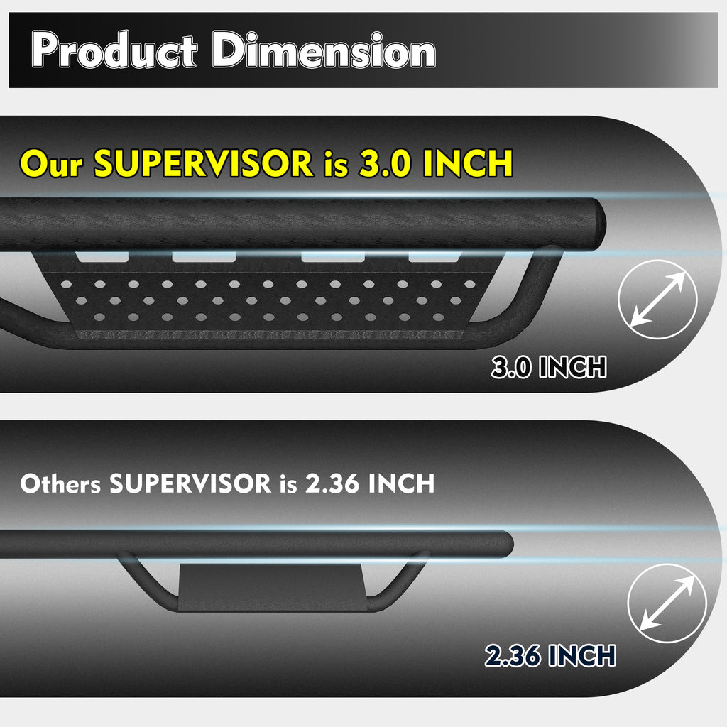 Barres des marches de descente pour 07-18 Jeep Wrangler JK Unlimited 4 Door