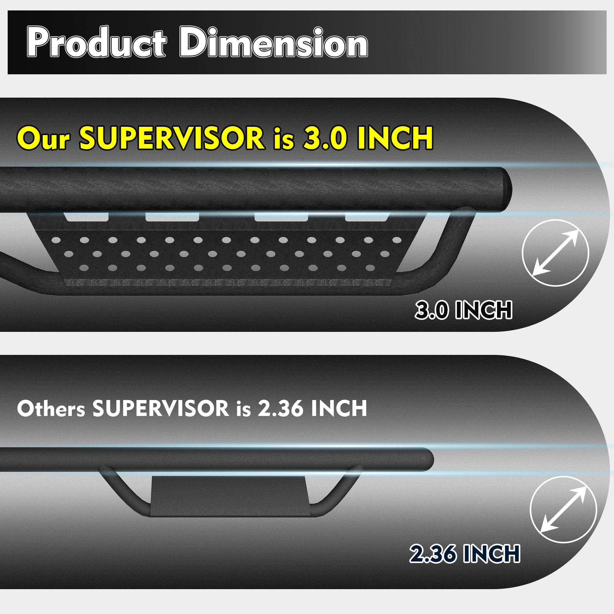 Barres des marches de descente pour 07-18 Jeep Wrangler JK Unlimited 4 Door
