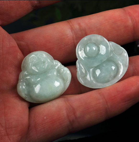 Jade Avalokitesvara Bouddha Pendentif Rien Carte Dragon Carte Paysage