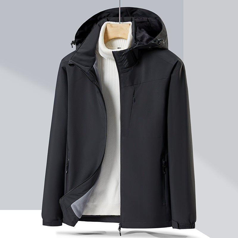Couple Veste à couche unique Windproof Sports Tissu rembourré doublé