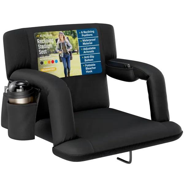 Alpcour Siège de stade inclinable - Chaise de camping pliable étanche avec Paddin extra épais