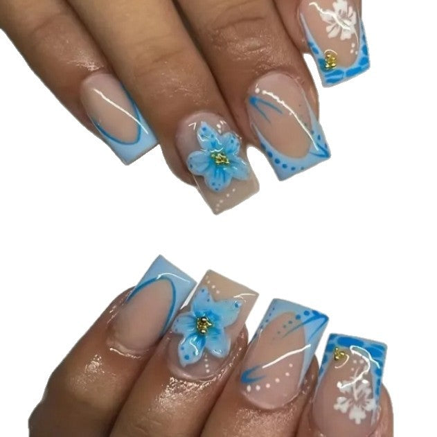 24 pièces Nail Art Haute Mode Simple Strass papillon fleur de vache porter Nail