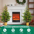 2 Pack 4 FT Dual Tone Arbre de Noël artificiel avec Pot Stand