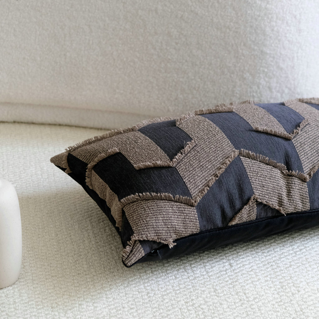 Oreiller Tassels Waist Oreiller Étui Chenille Canapé Coussin Hôtel Modèle Chambre Coussin Cove