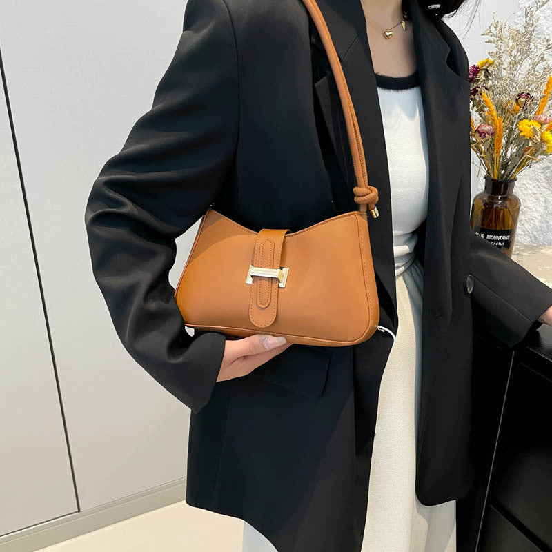Femmes Minimalist Textured-design Sac à sous-bras à épaule unique